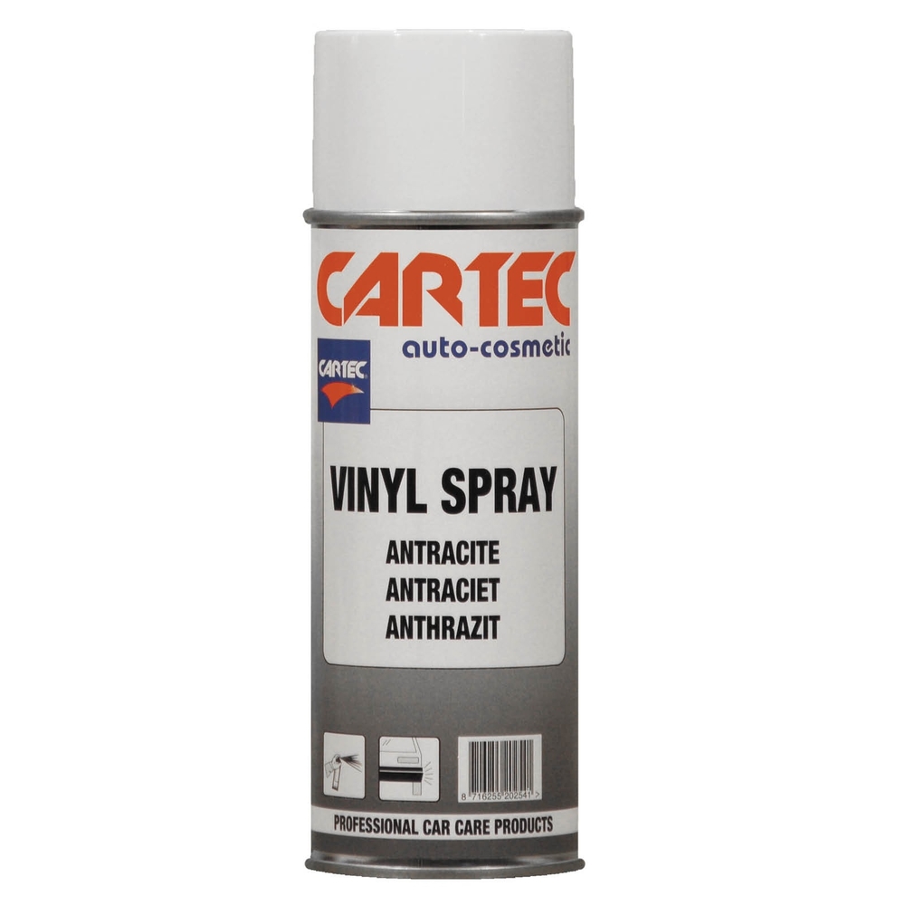 Knogle Give Grund Cartec Vinyl Spray Antraciet - Kwaliteitsproduct om al uw kunststof delen  in en om uw auto mee te lakken.
