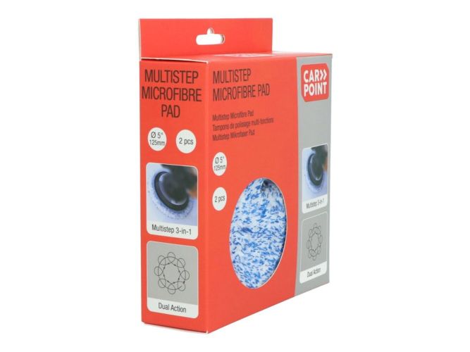 Carpoint multistep microvezel pads 2 stuks 125 mm